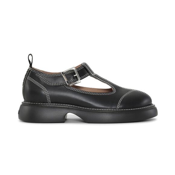 Ganni Shoes - Ganni Sleek Black White Everyday Buckle Mary Jane Shoes Size EU 38 / US 8